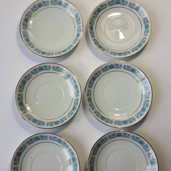 Liling Vintage Fine China Lily Tea Cup And Saucer Sets, 6 Complete Sets - Picture 9 of 12